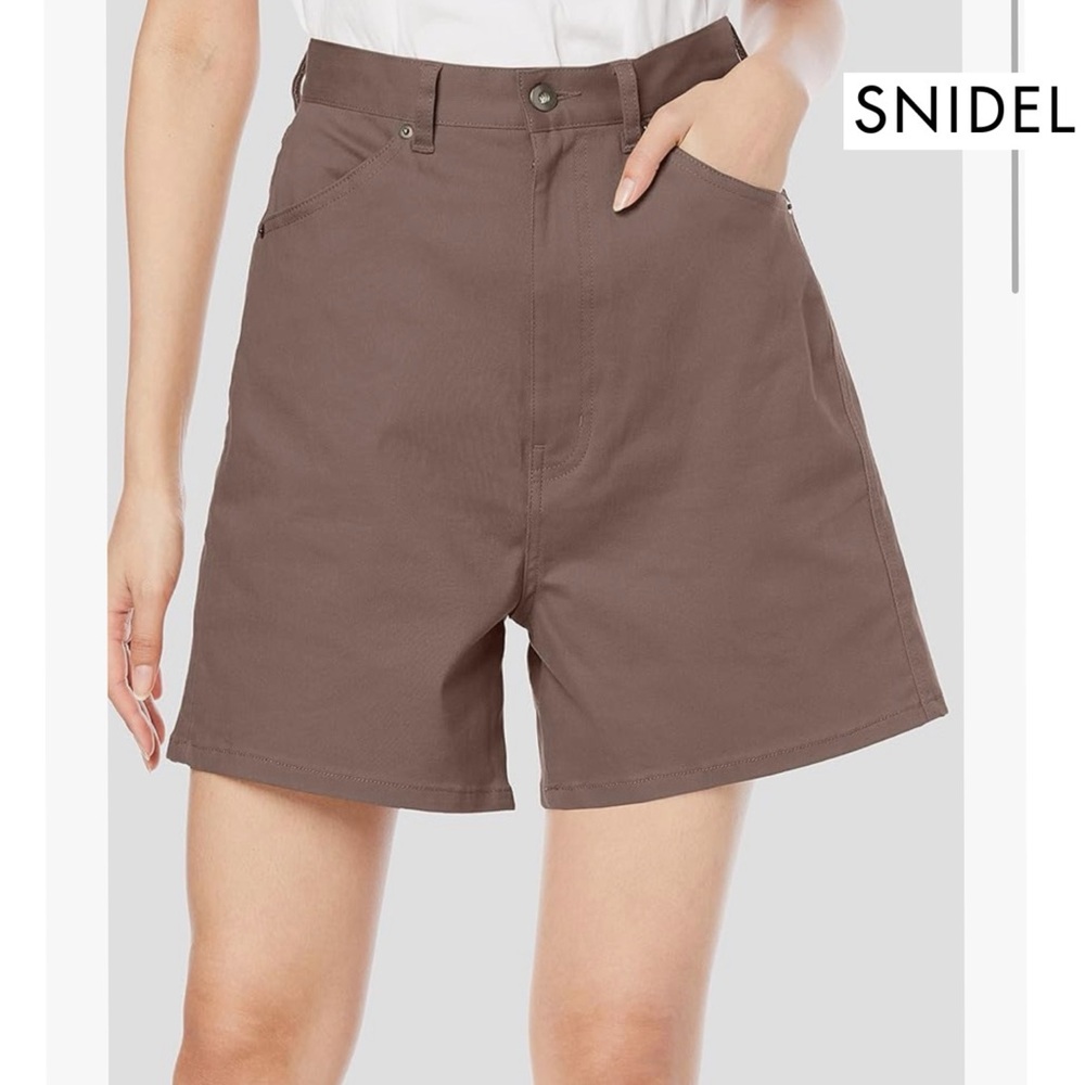 SNIDEL Japan Mocha Brown Ultra High Rise Half Pants Shorts Womens 1 4 SWFP214166